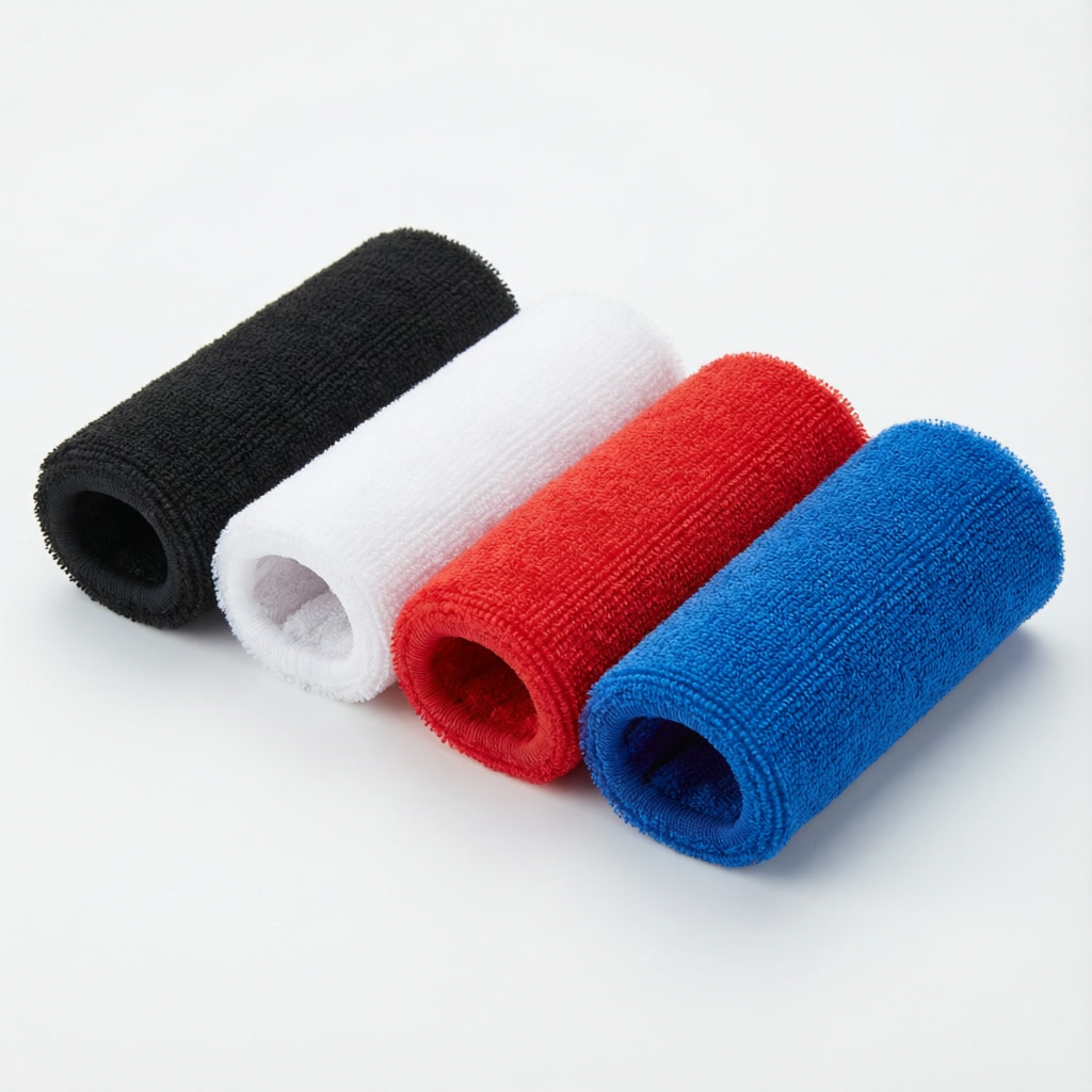 Absorbent Wrist Sweatbands (4-Pair)