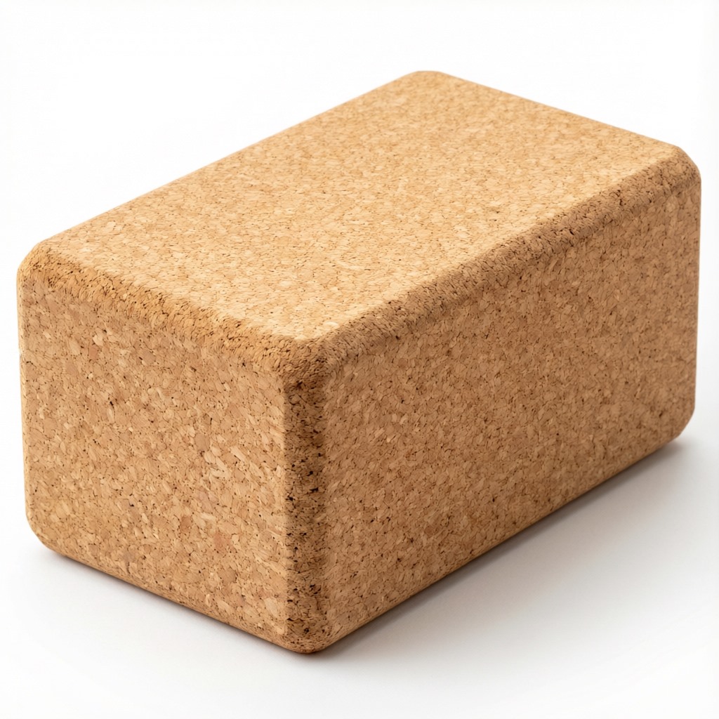 Cork Yoga Block with Rounded Edges
