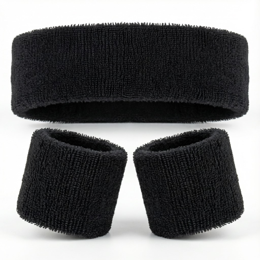 Sweatband Headband & Wristband Set